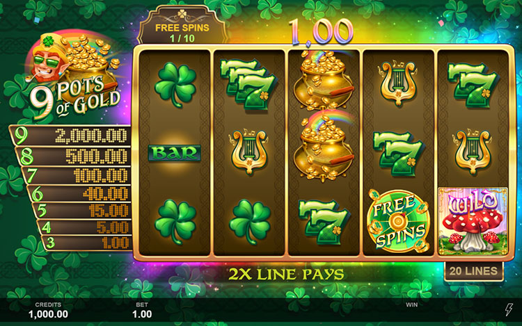 9 Pots of Gold Slot PrimeSlots