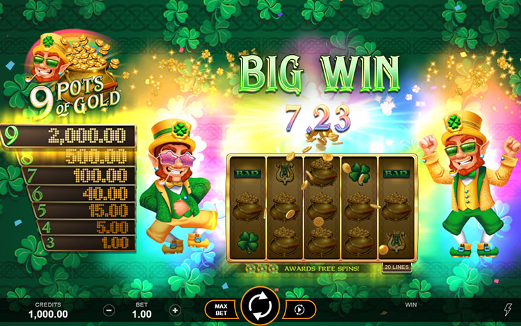 9 Pots of Gold Slot PrimeSlots