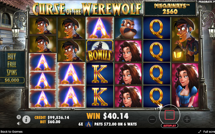 Curse Of The Werewolf Megaways Slot PrimeSlots