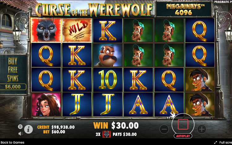 Curse Of The Werewolf Megaways Slot PrimeSlots