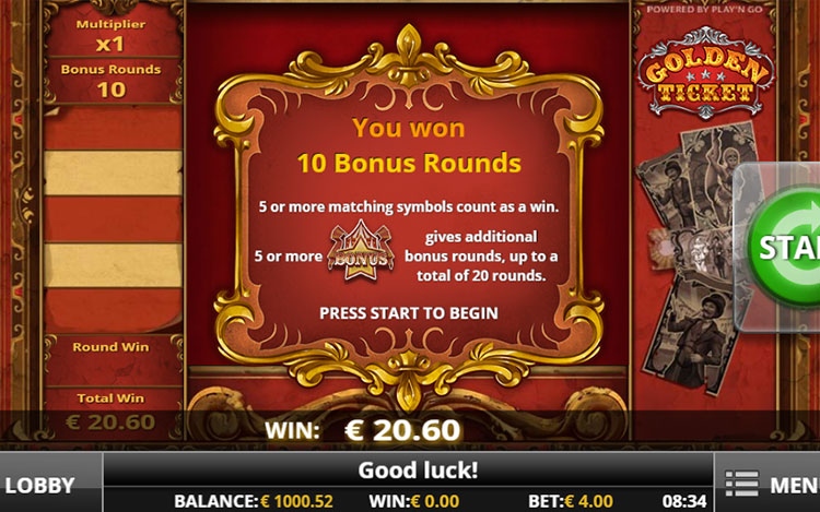 Golden Ticket Slot PrimeSlots