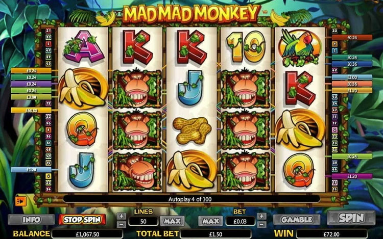 Mad Mad Monkey Slot PrimeSlots