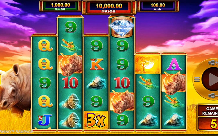 Raging Rhino Rampage Slot PrimeSlots