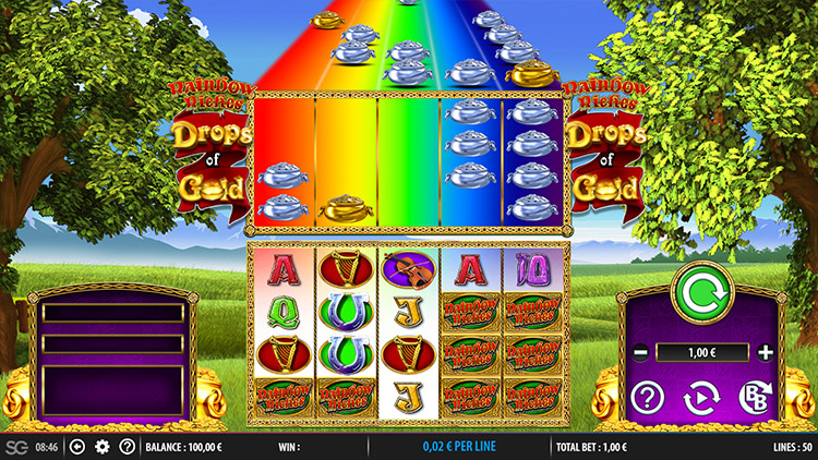 Rainbow Riches Drops of Gold Slots PrimeSlots