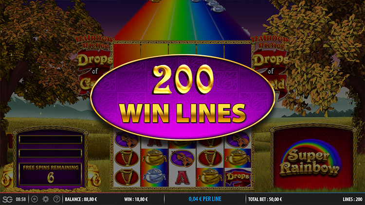 Rainbow Riches Drops of Gold Slots PrimeSlots