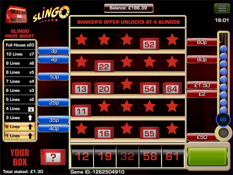 Slingo Deal or No Deal Slot PrimeSlots