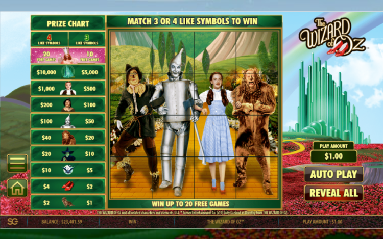 Wizard of Oz Slot PrimeSlots